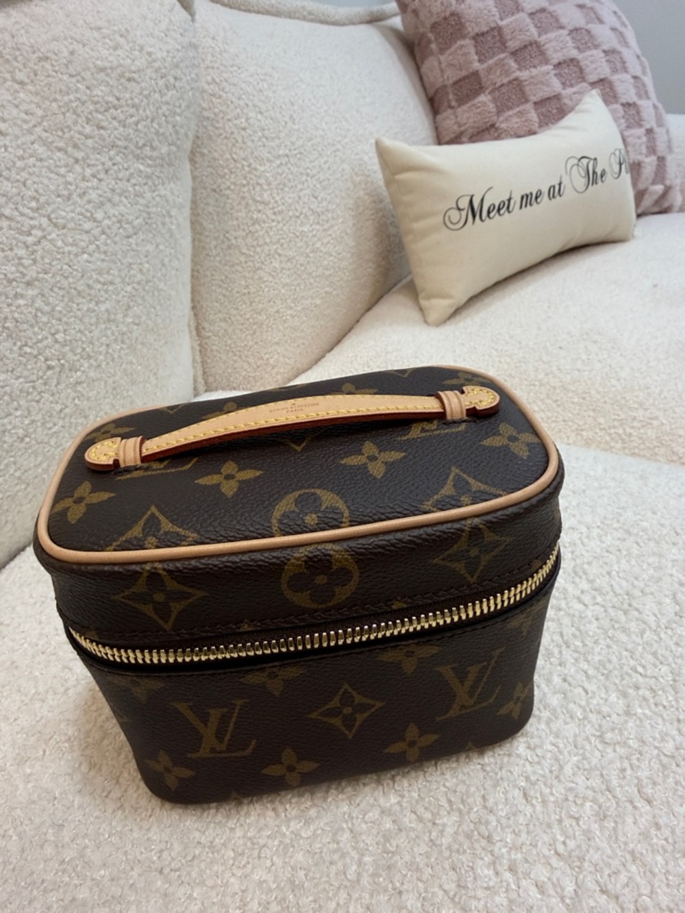 Louis Vuitton Monogram Canvas Vanity Case in Brown and Tan